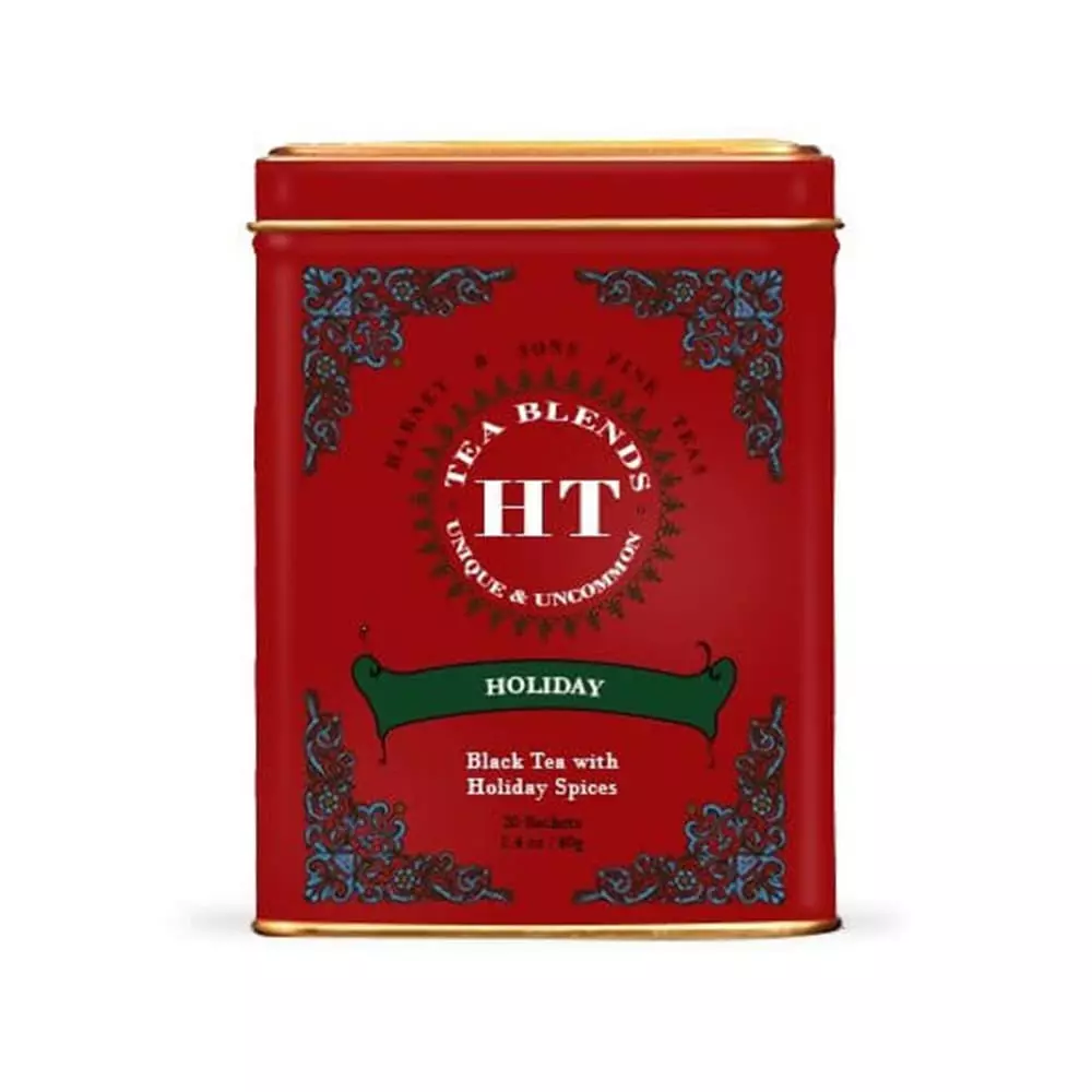 Boîte de 20 sachets individuels de thé noir Holiday d'Harney & Sons